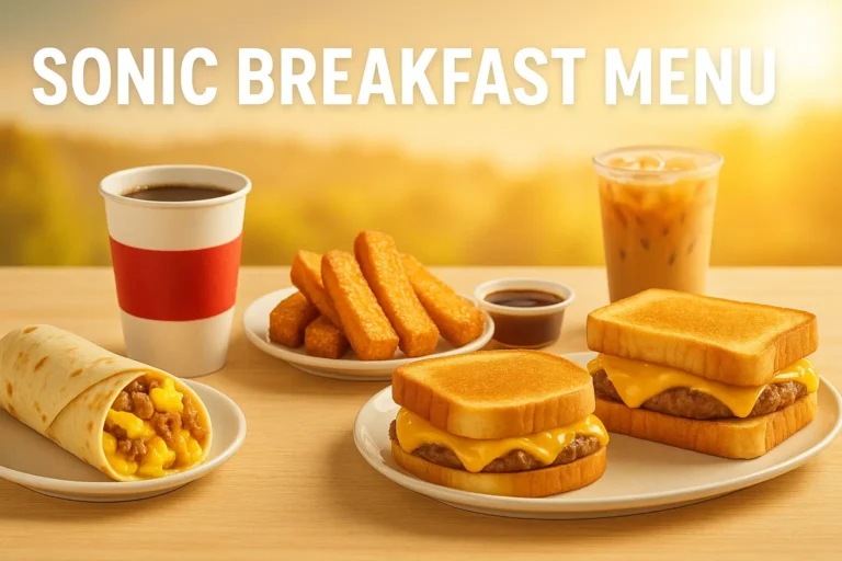 Sonic Breakfast Menu